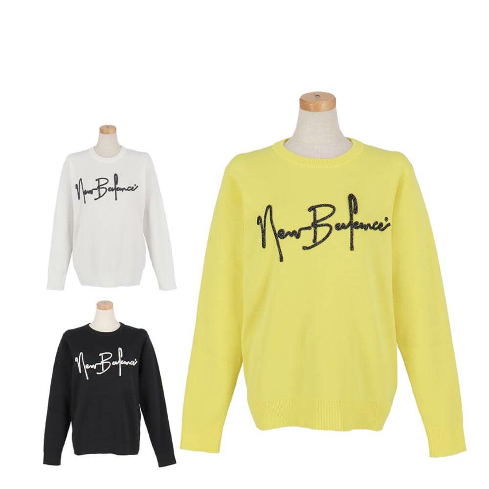 ニューバランスゴルフ　レディース ダブルジャカード 長袖 クルーネック セーター 012-5270502　2025年モデル