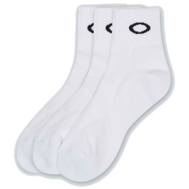 オークリー OAKLEY　メンズ 3足セット ソックス 93238JP Arctic White 詳細2