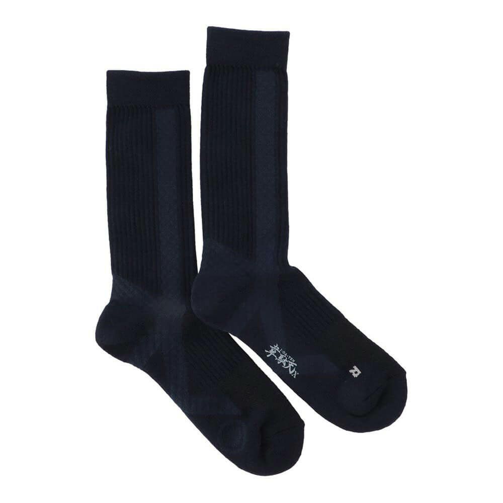 韋駄天X イダテン　メンズ スーパーショット ミドルソックス ID-009 ネイビー ネイビー