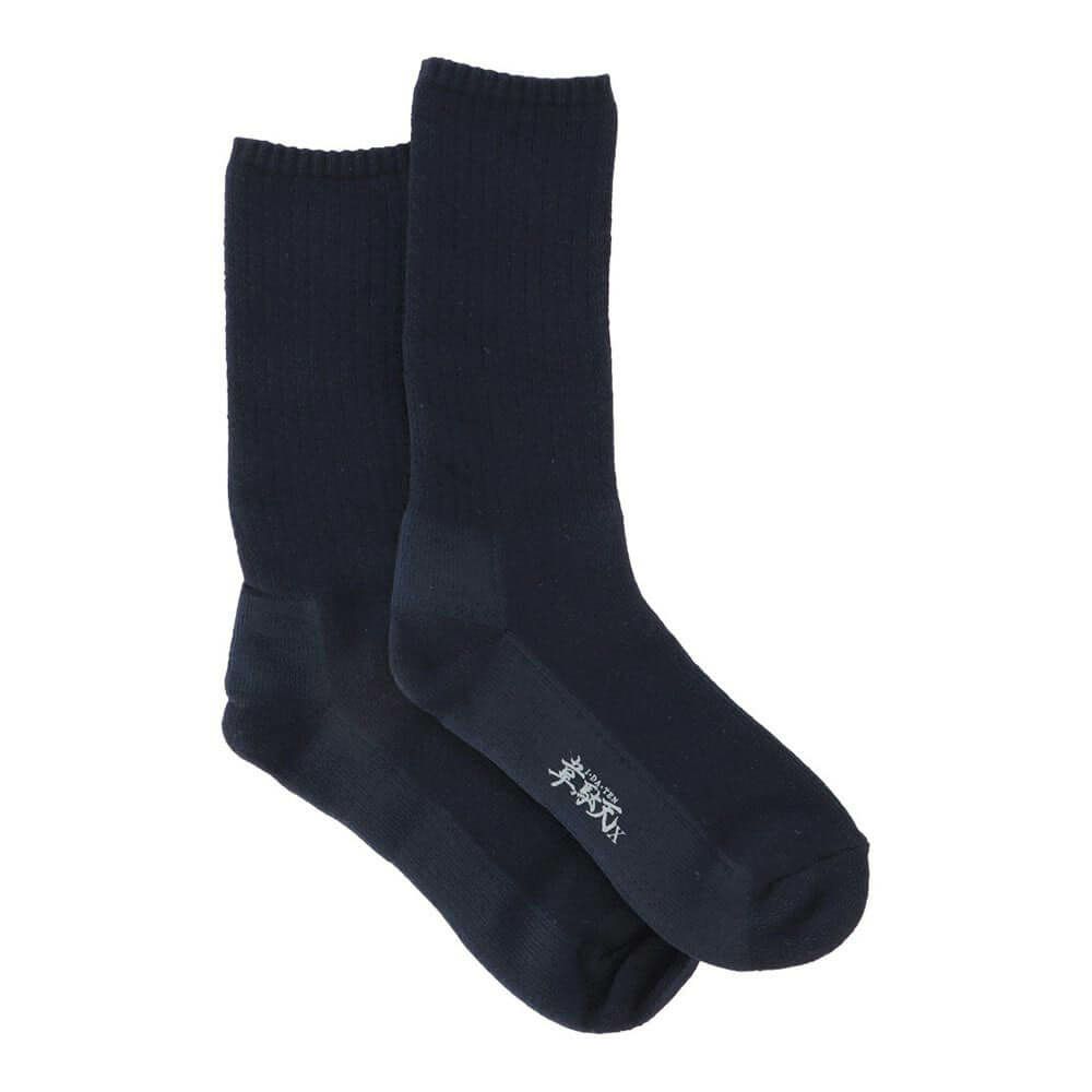 韋駄天X イダテン　メンズ 凄暖II ミドルソックス ID-010 ネイビー ネイビー