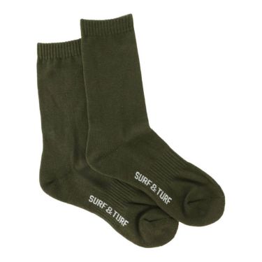 サーフ＆ターフ SURF＆TURF　メンズ レギュラーソックス STMS2503 カーキ カーキ