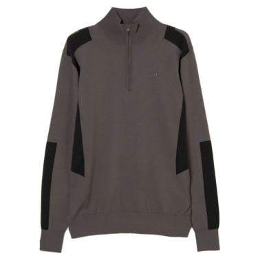 Jリンドバーグ J.LINDEBERG　メンズ ケンドリック 長袖 ニット ハーフジップ セーター 071-14915 018 チャコール　2025年モデル チャコール
