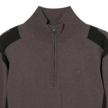 Jリンドバーグ J.LINDEBERG　メンズ ケンドリック 長袖 ニット ハーフジップ セーター 071-14915 018 チャコール　2025年モデル チャコール 詳細3