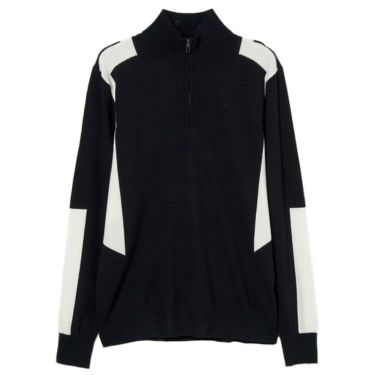 Jリンドバーグ J.LINDEBERG　メンズ ケンドリック 長袖 ニット ハーフジップ セーター 071-14915 019 ブラック　2025年モデル ブラック 詳細4