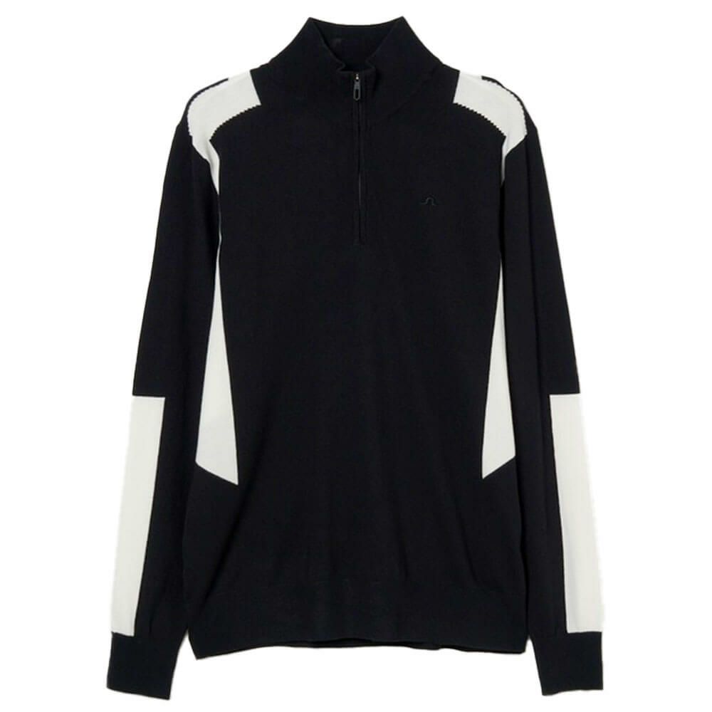 Jリンドバーグ J.LINDEBERG　メンズ ケンドリック 長袖 ニット ハーフジップ セーター 071-14915 019 ブラック　2025年モデル ブラック 詳細4
