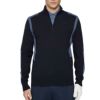 Jリンドバーグ J.LINDEBERG　メンズ ケンドリック 長袖 ニット ハーフジップ セーター 071-14915 098 ネイビー　2025年モデル ネイビー