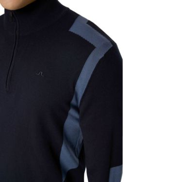 Jリンドバーグ J.LINDEBERG　メンズ ケンドリック 長袖 ニット ハーフジップ セーター 071-14915 098 ネイビー　2025年モデル ネイビー 詳細4