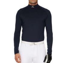 Jリンドバーグ J.LINDEBERG　メンズ 長袖 ハイネック シャツ 071-24911 098 ネイビー　2025年モデル
