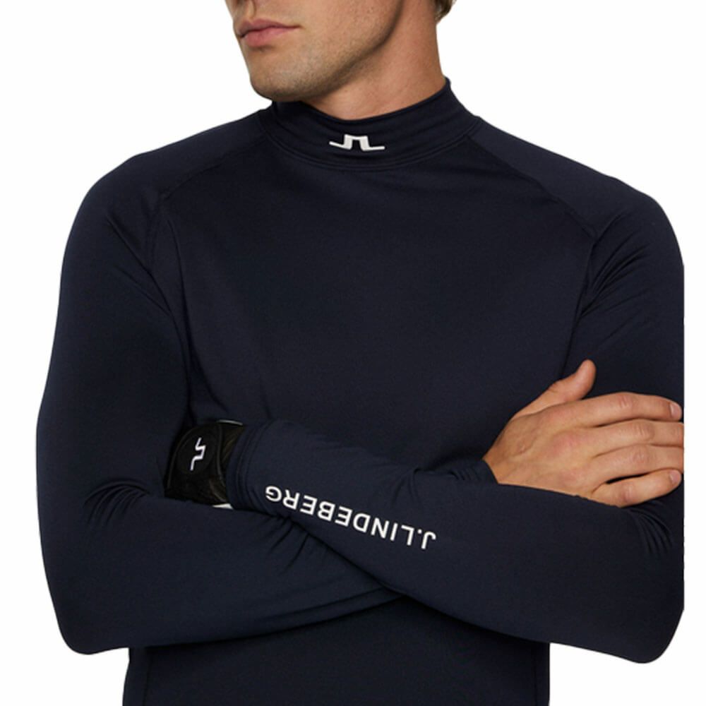 Jリンドバーグ J.LINDEBERG　メンズ 長袖 ハイネック シャツ 071-24911 098 ネイビー　2025年モデル ネイビー 詳細3