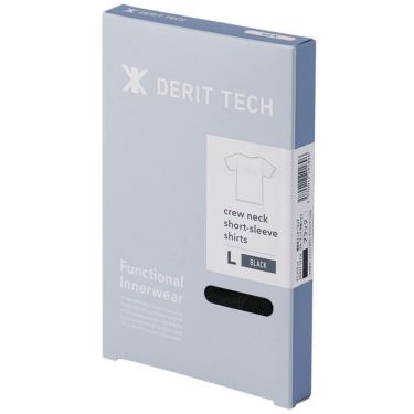 デリットテック DERIT TECH　メンズ 機能性インナーウェア クルーネック 半袖 シャツ ブラック ブラック 詳細3