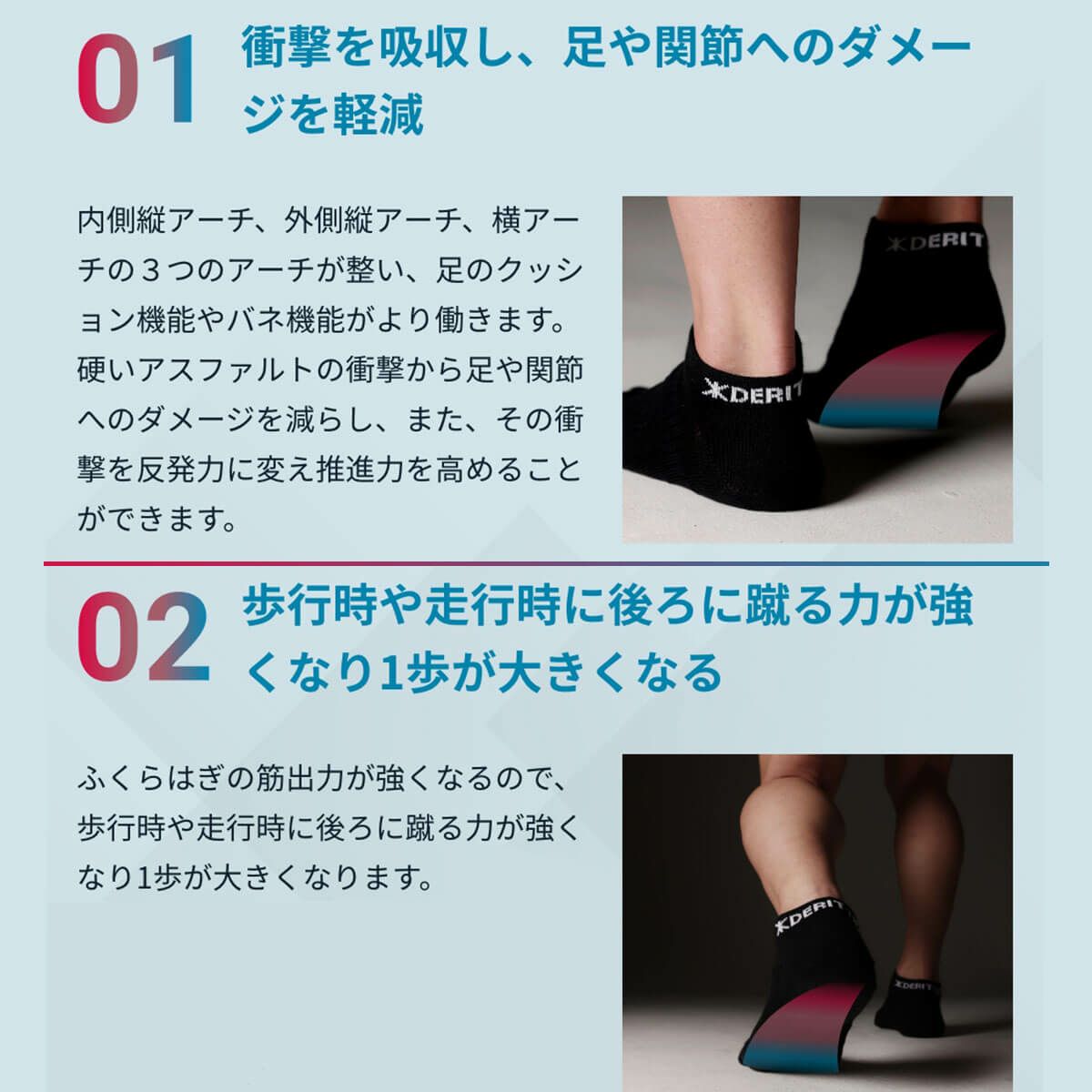 デリットテック DERIT TECH　バランス アンクルソックス ブラック ブラック 詳細5