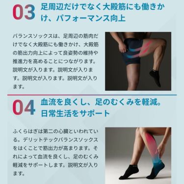 デリットテック DERIT TECH　バランス アンクルソックス ホワイト ホワイト 詳細5