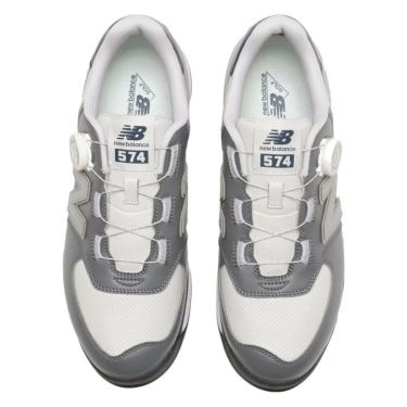 ニューバランスゴルフ　574 SL BOA 574 v4 スパイクレス ゴルフシューズ UG574BJ4 GREY/NAVY GREY/NAVY 詳細2