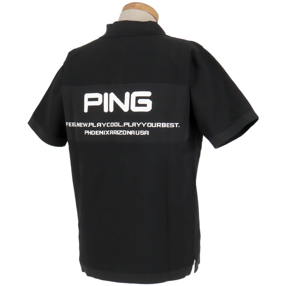 ピン PING　メンズ カノコ編み 半袖 ニット ポロシャツ 621-4172201　2024年モデル 詳細2