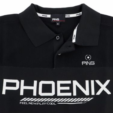 ピン PING　メンズ カノコ編み 半袖 ニット ポロシャツ 621-4172201　2024年モデル 詳細5