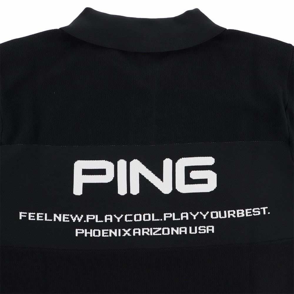 ピン PING　メンズ カノコ編み 半袖 ニット ポロシャツ 621-4172201　2024年モデル 詳細6