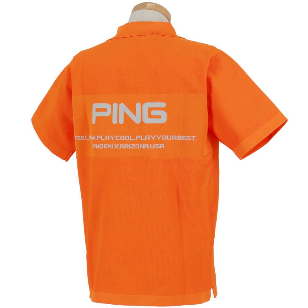 ピン PING　メンズ カノコ編み 半袖 ニット ポロシャツ 621-4172201　2024年モデル 詳細7