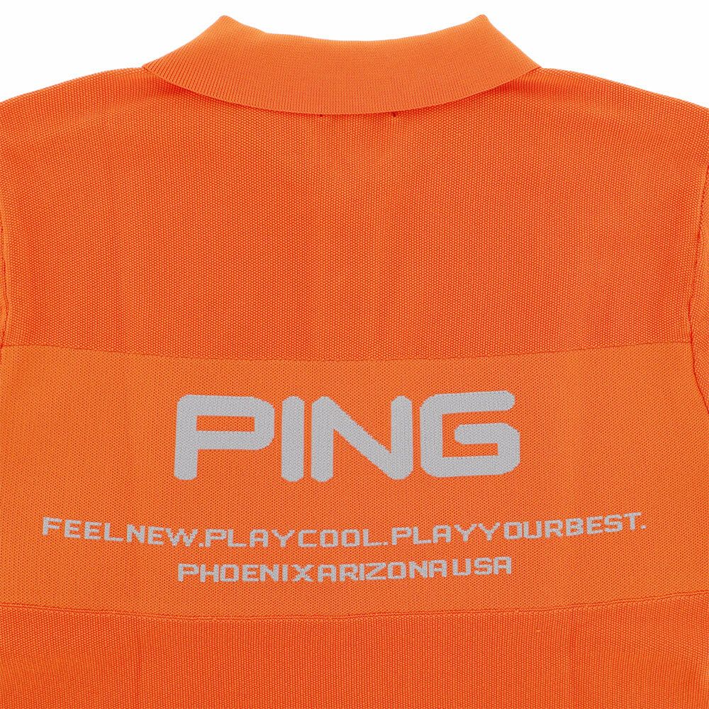 ピン PING　メンズ カノコ編み 半袖 ニット ポロシャツ 621-4172201　2024年モデル 詳細11