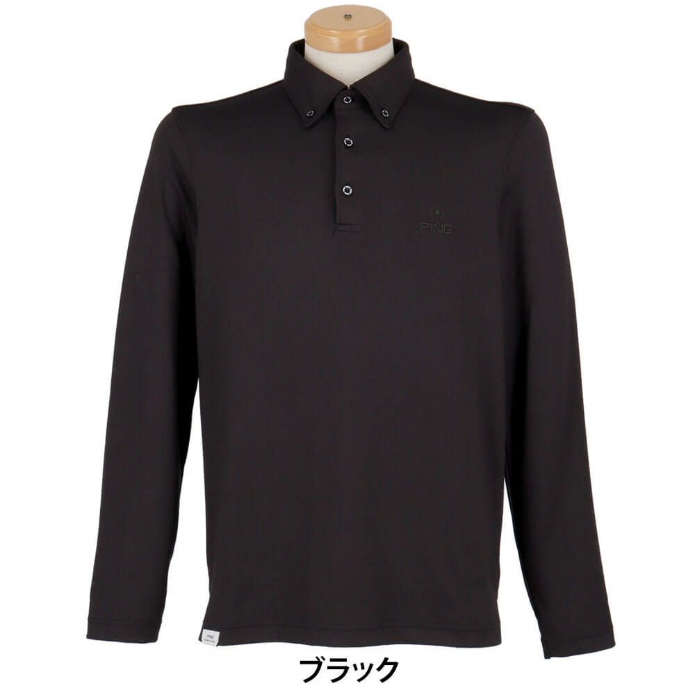 ピン PING メンズ 微起毛 長袖 ボタンダウン ポロシャツ 621-4261903