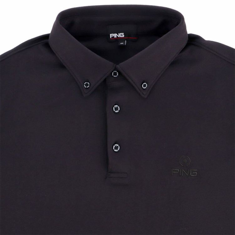 ピン PING メンズ 微起毛 長袖 ボタンダウン ポロシャツ 621-4261903