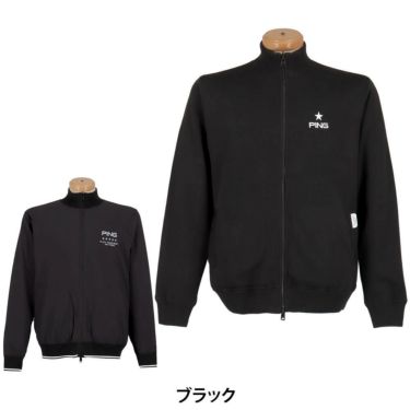 ピン PING　メンズ リバーシブル 長袖 フルジップ ニット 621-4270003　2024年モデル ブラック