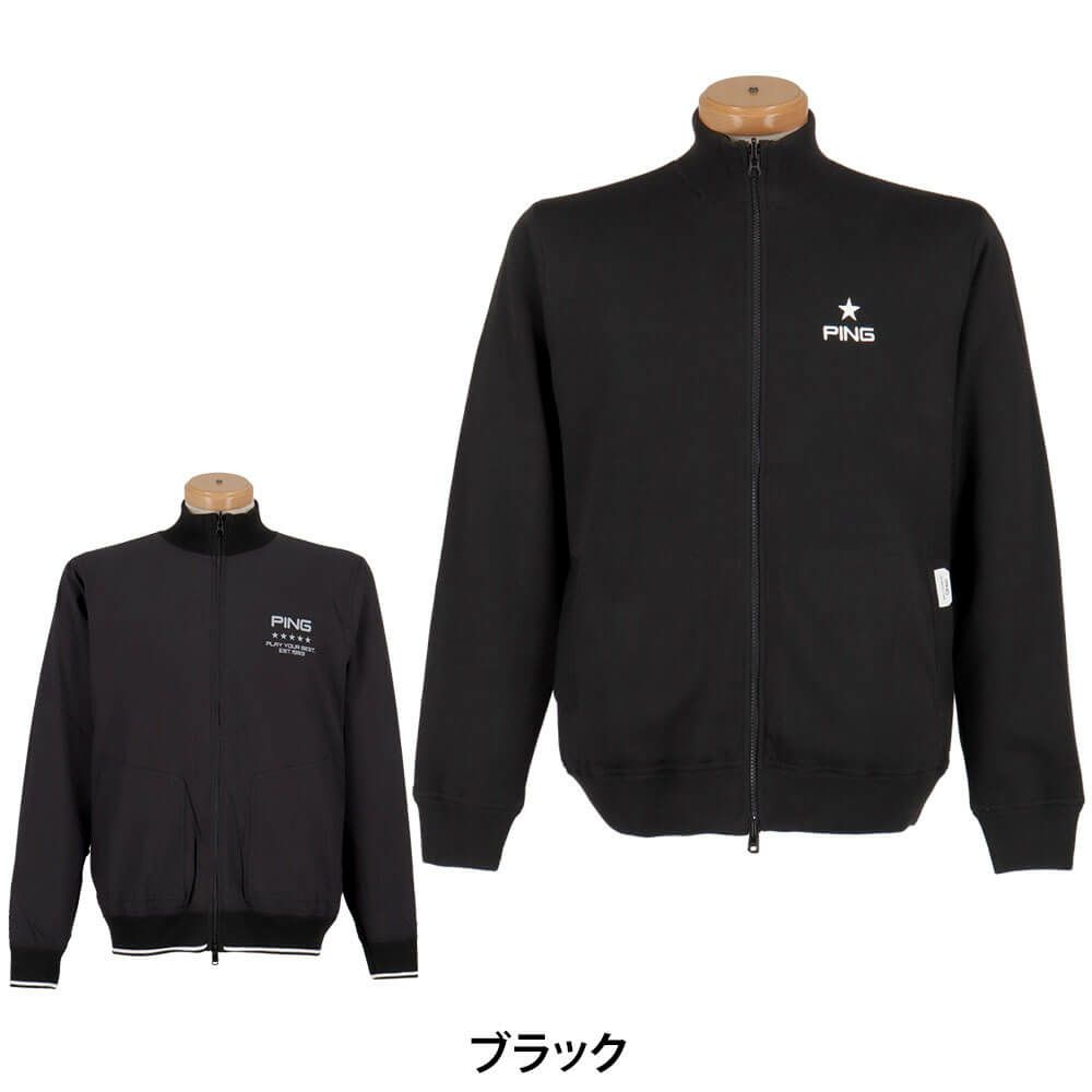 ピン PING　メンズ リバーシブル 長袖 フルジップ ニット 621-4270003　2024年モデル ブラック