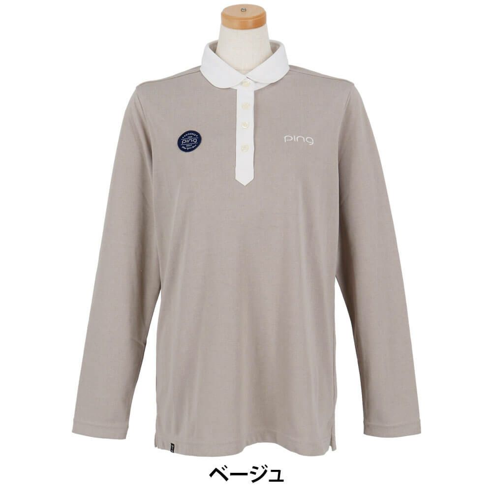 ピン PING　レディース 長袖 ポロシャツ 622-4261900　2024年モデル 詳細1 詳細2