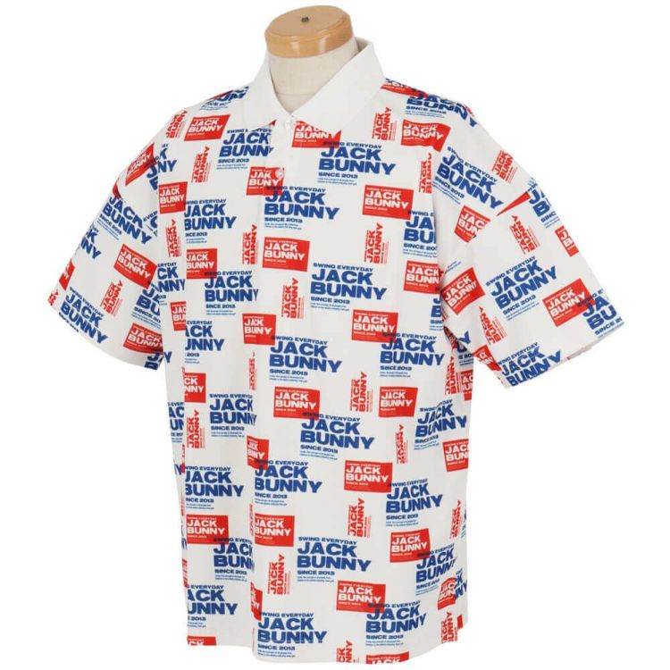 ジャックバニー Jack Bunny!! メンズ ロゴデザイン 半袖 ポロシャツ