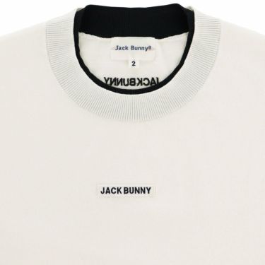 ジャックバニー Jack Bunny!!　レディース 生地切替 ロゴ刺繍 長袖 クルーネック ニット セーター 263-5270836　2025年モデル 詳細1 詳細5