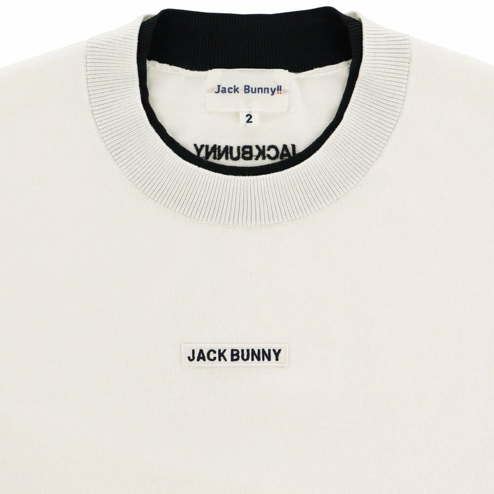 ジャックバニー Jack Bunny!!　レディース 生地切替 ロゴ刺繍 長袖 クルーネック ニット セーター 263-5270836　2025年モデル 詳細1 詳細5