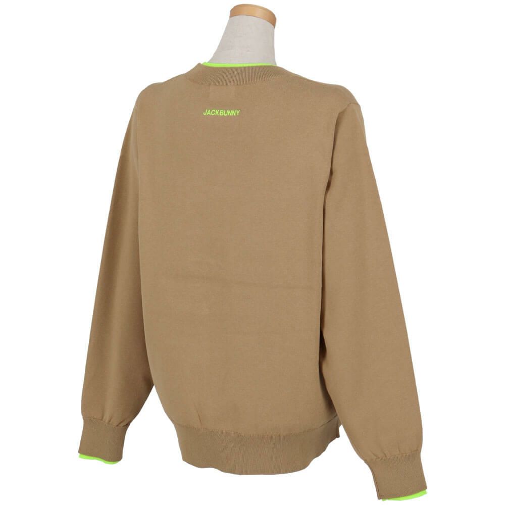ジャックバニー Jack Bunny!!　レディース 生地切替 ロゴ刺繍 長袖 クルーネック ニット セーター 263-5270836　2025年モデル 詳細1 詳細9