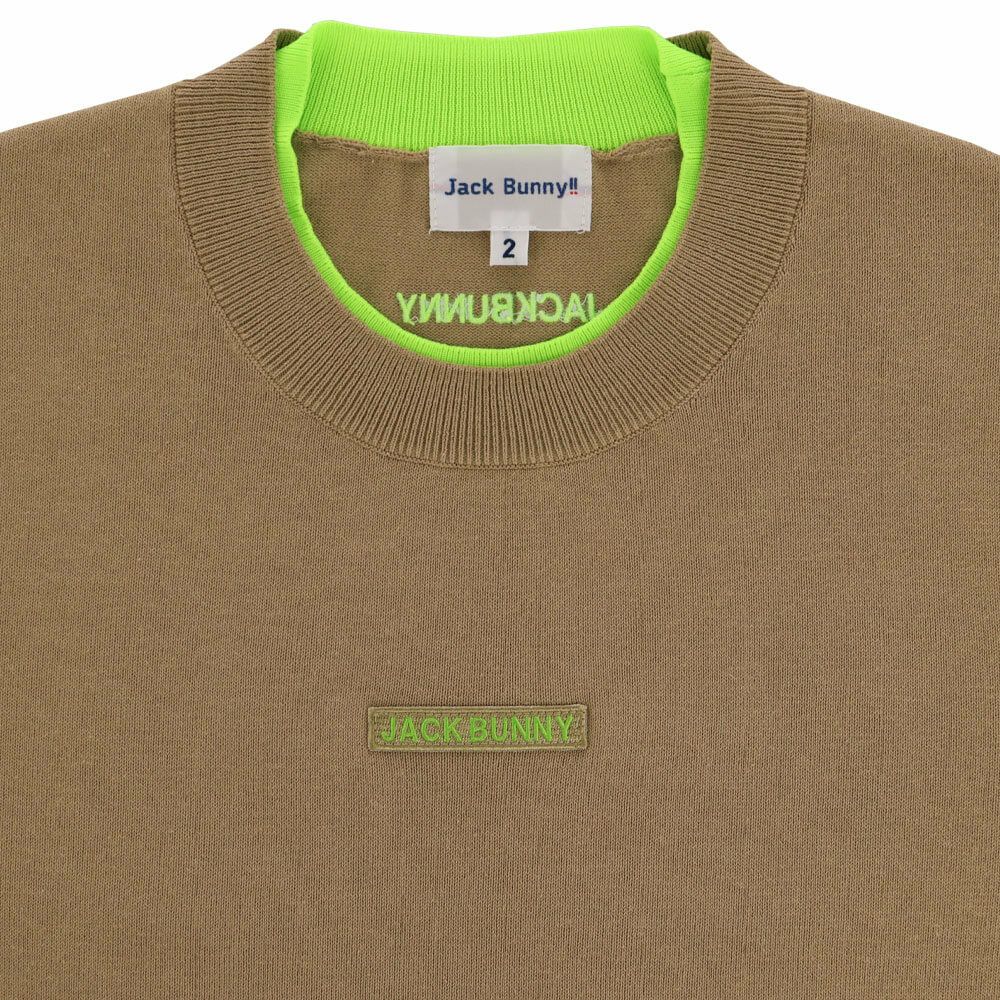 ジャックバニー Jack Bunny!!　レディース 生地切替 ロゴ刺繍 長袖 クルーネック ニット セーター 263-5270836　2025年モデル 詳細1 詳細11