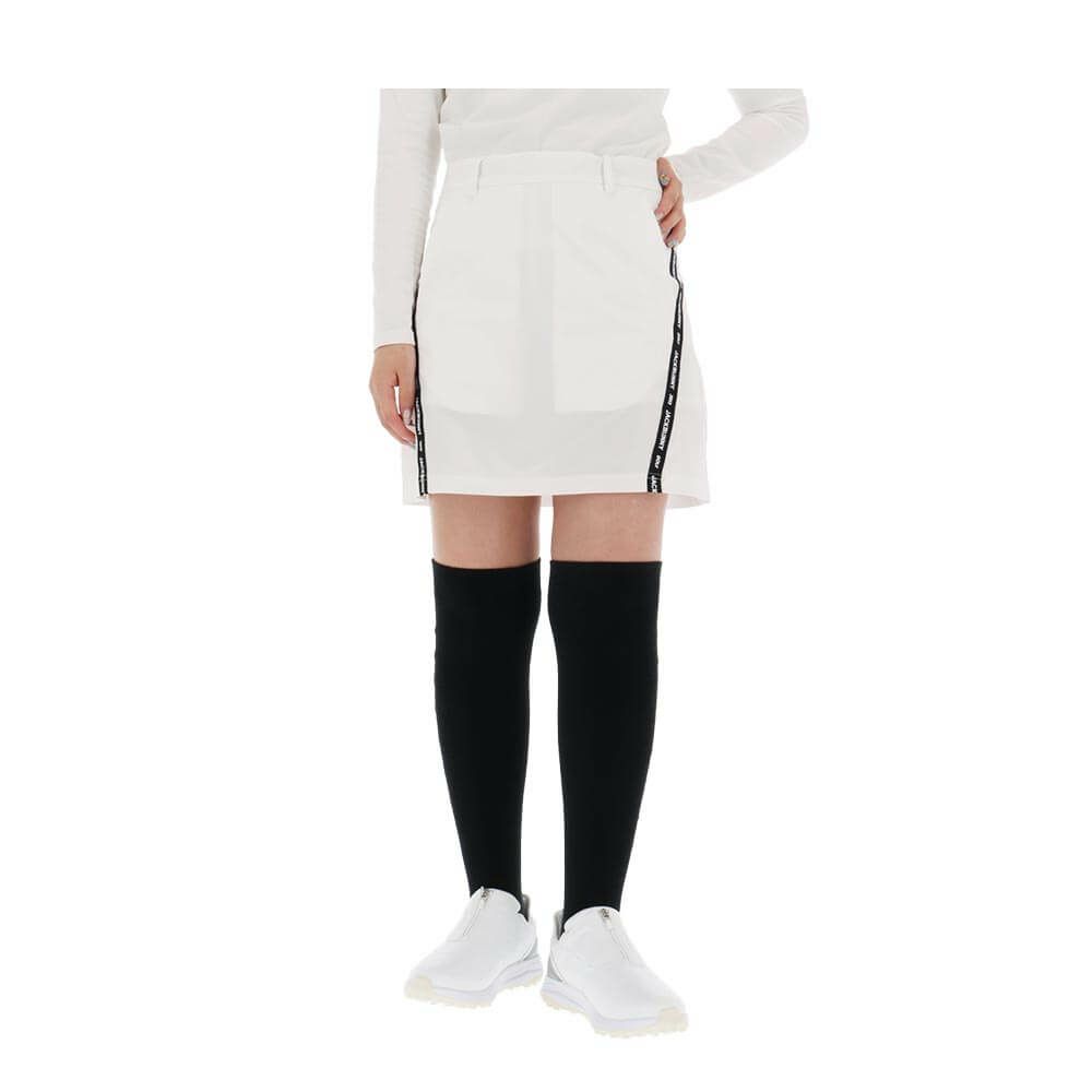 ジャックバニー Jack Bunny!!　レディース 配色テープ ツイル インナーパンツ一体型 スカート 263-5234808　2025年モデル ホワイト