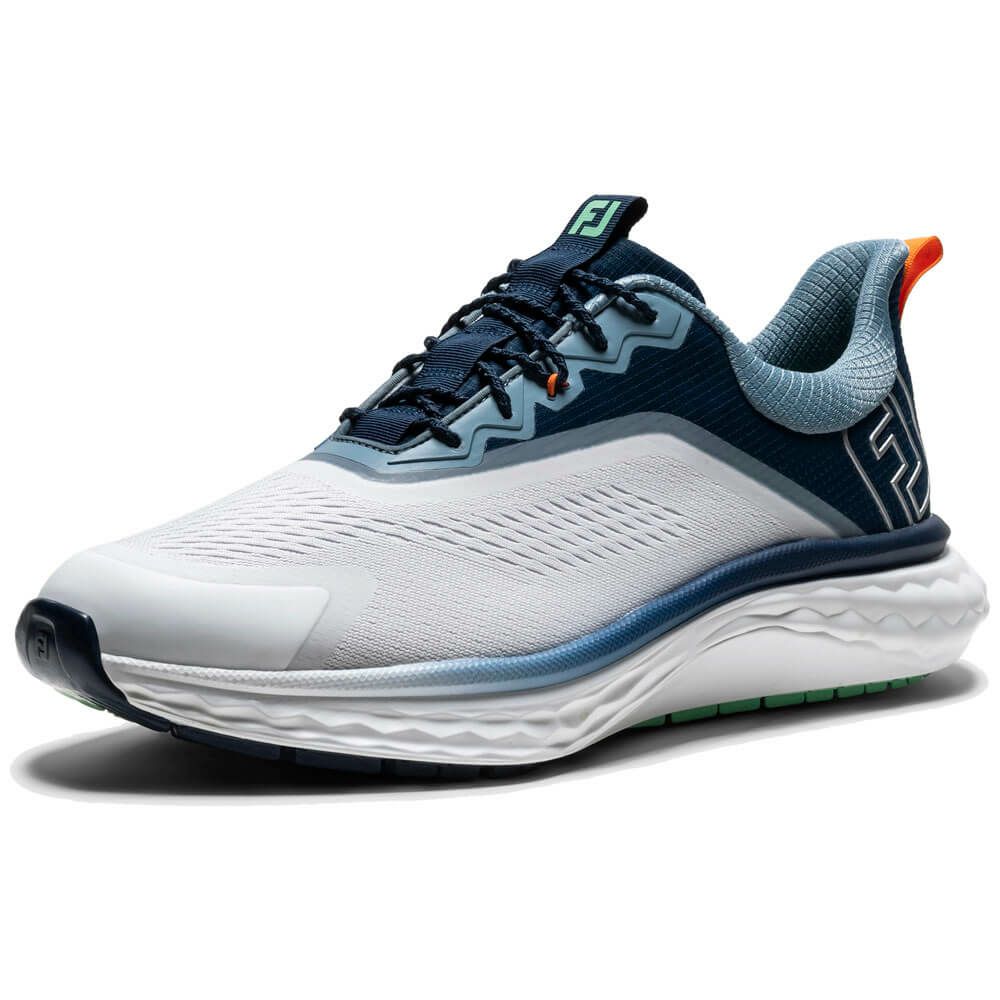 フットジョイ　クオンタム レース 2025年モデル メンズ スパイクレス ゴルフシューズ 57041 ホワイト/ネイビー/グリーン ホワイト/ネイビー/グリーン（57041） 詳細2