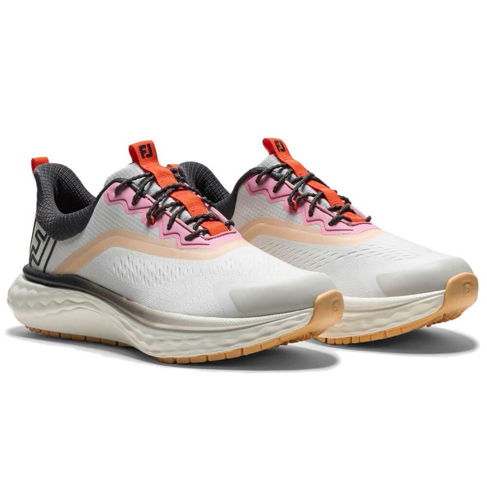 フットジョイ　クオンタム レース 2025年モデル レディース スパイクレス ゴルフシューズ 97828 クリーム/ピンク クリーム/ピンク（97828）