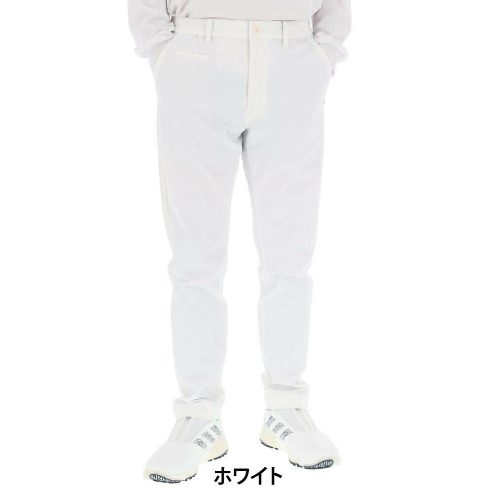 セントアンドリュース St ANDREWS　メンズ サッカー生地 ストレッチ ロングパンツ 042-4231951　2024年モデル ホワイト