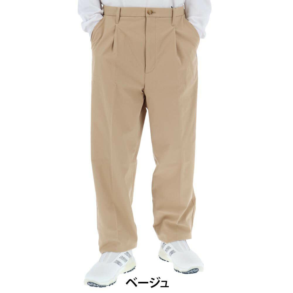 セントアンドリュース St ANDREWS　メンズ ドビー生地 ストレッチ ワイド ロングパンツ 042-4231953　2024年モデル ベージュ