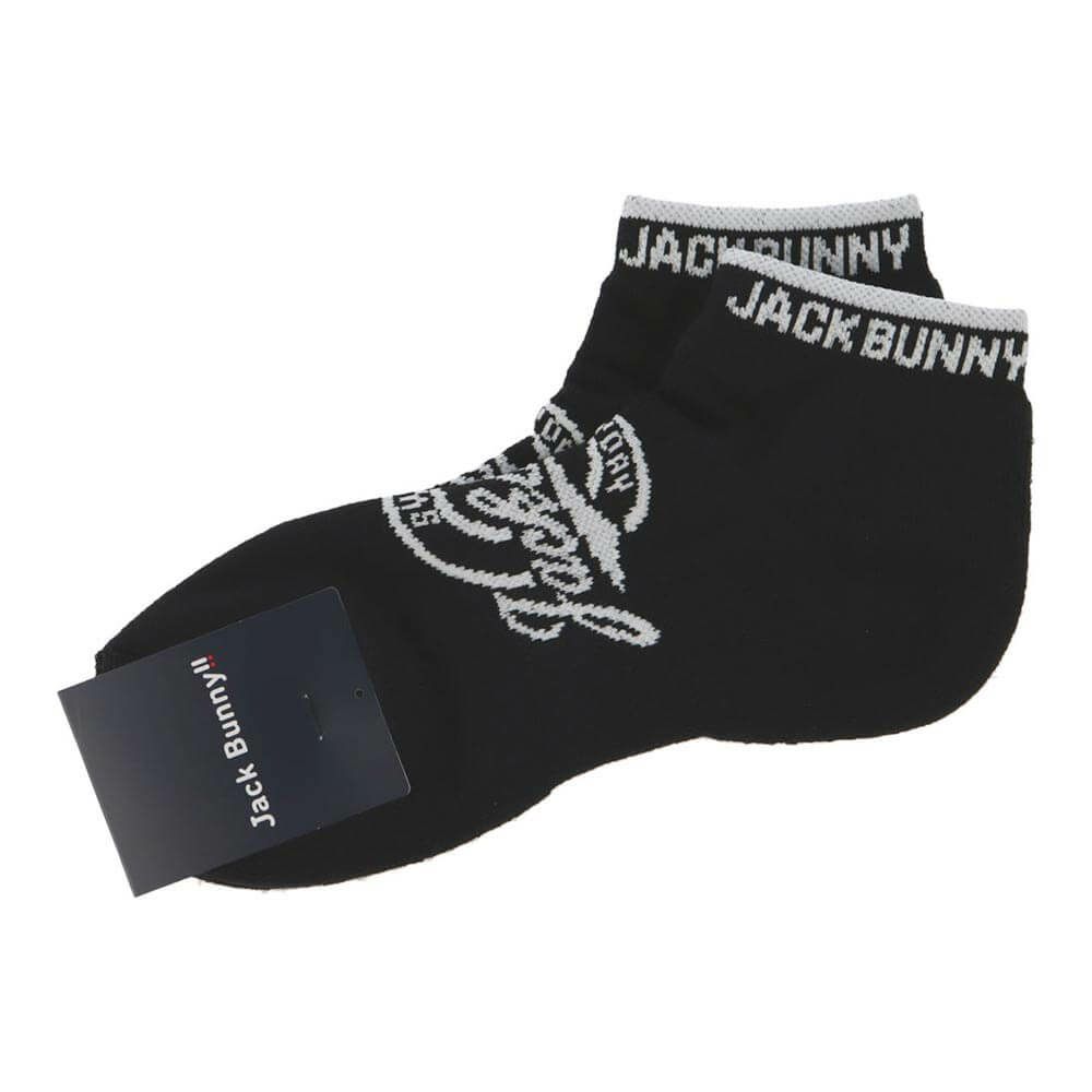 ジャックバニー Jack Bunny!!　メンズ L字 アンクルソックス 262-5286701 010 ブラック　2025年モデル ブラック