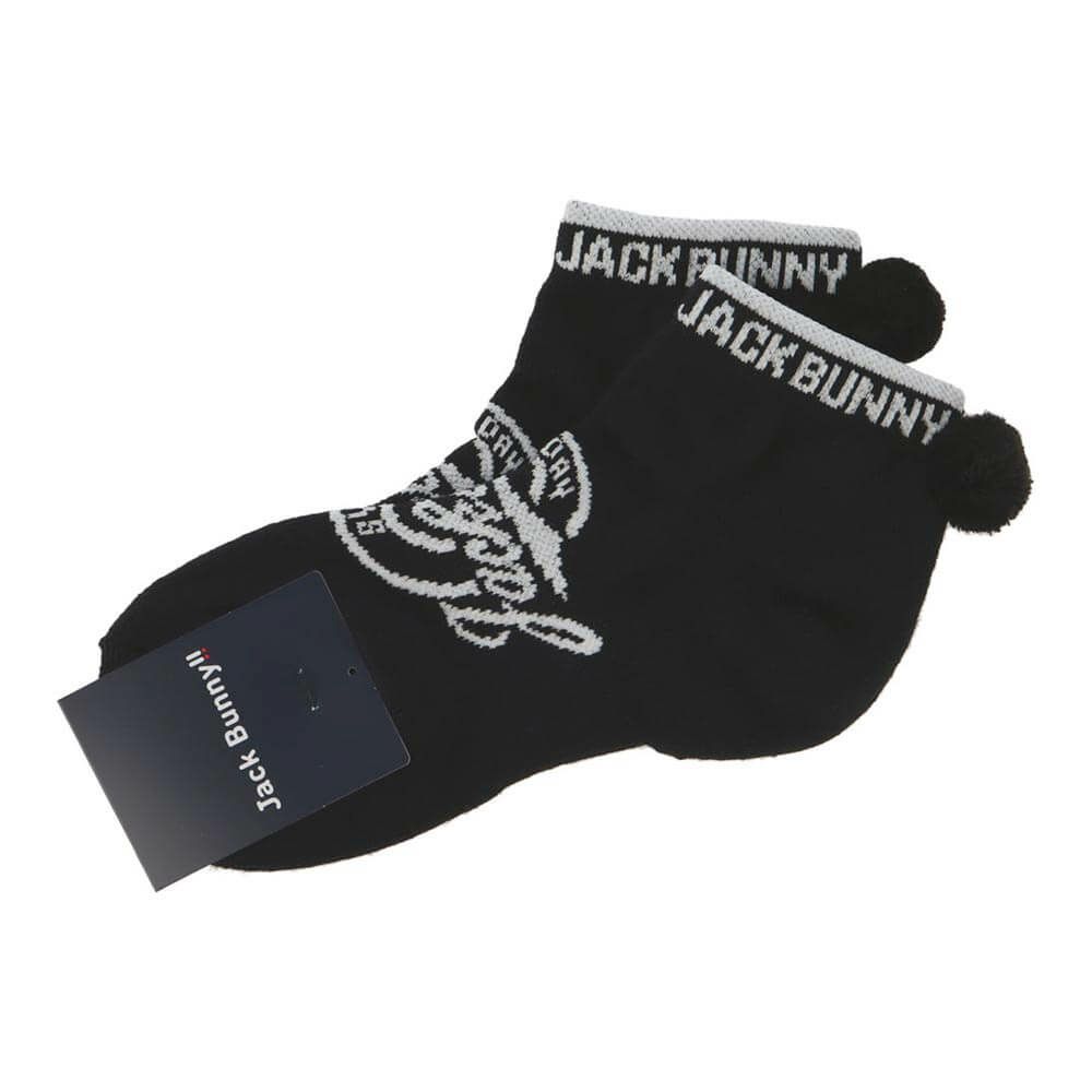 ジャックバニー Jack Bunny!!　レディース L字 アンクルソックス 262-5286702 010 ブラック　2025年モデル ブラック