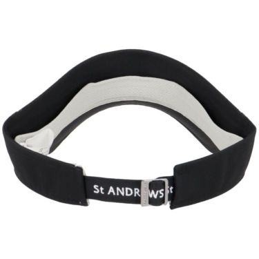 セントアンドリュース St ANDREWS　ツイル ロゴ バイザー 042-5287854 010 ブラック　2025年モデル ブラック 詳細3