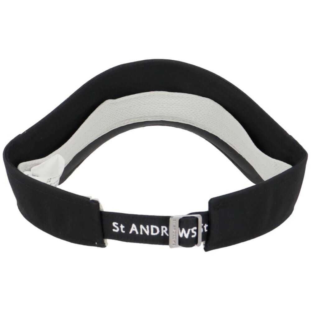 セントアンドリュース St ANDREWS　ツイル ロゴ バイザー 042-5287854 010 ブラック　2025年モデル ブラック 詳細3
