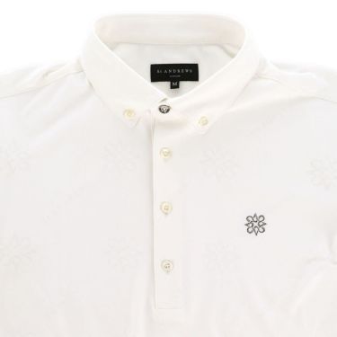 セントアンドリュース St ANDREWS　メンズ ロゴケルトジャガード無地 長袖 ボタンダウン ポロシャツ 042-5261951　2025年モデル 詳細6