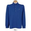 セントアンドリュース St ANDREWS　メンズ ロゴケルトジャガード無地 長袖 ボタンダウン ポロシャツ 042-5261951　2025年モデル ブルー