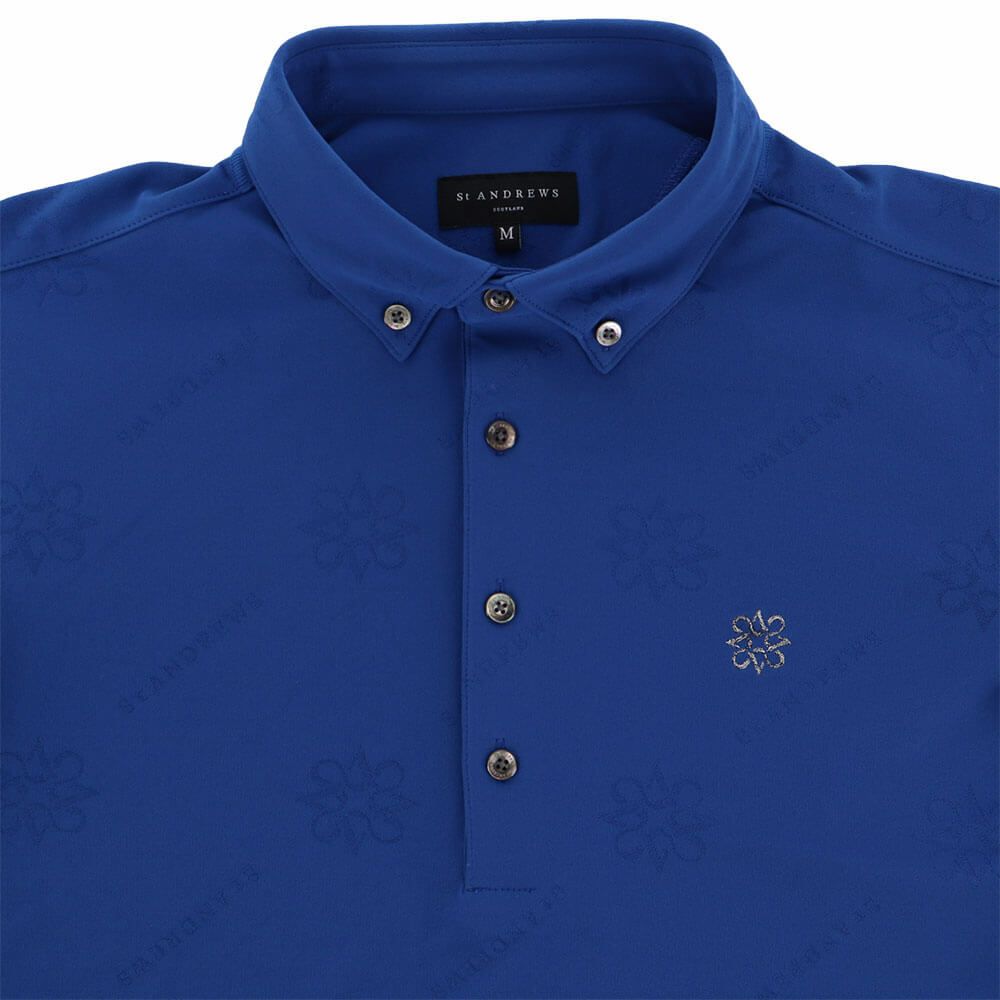 セントアンドリュース St ANDREWS　メンズ ロゴケルトジャガード無地 長袖 ボタンダウン ポロシャツ 042-5261951　2025年モデル 詳細10