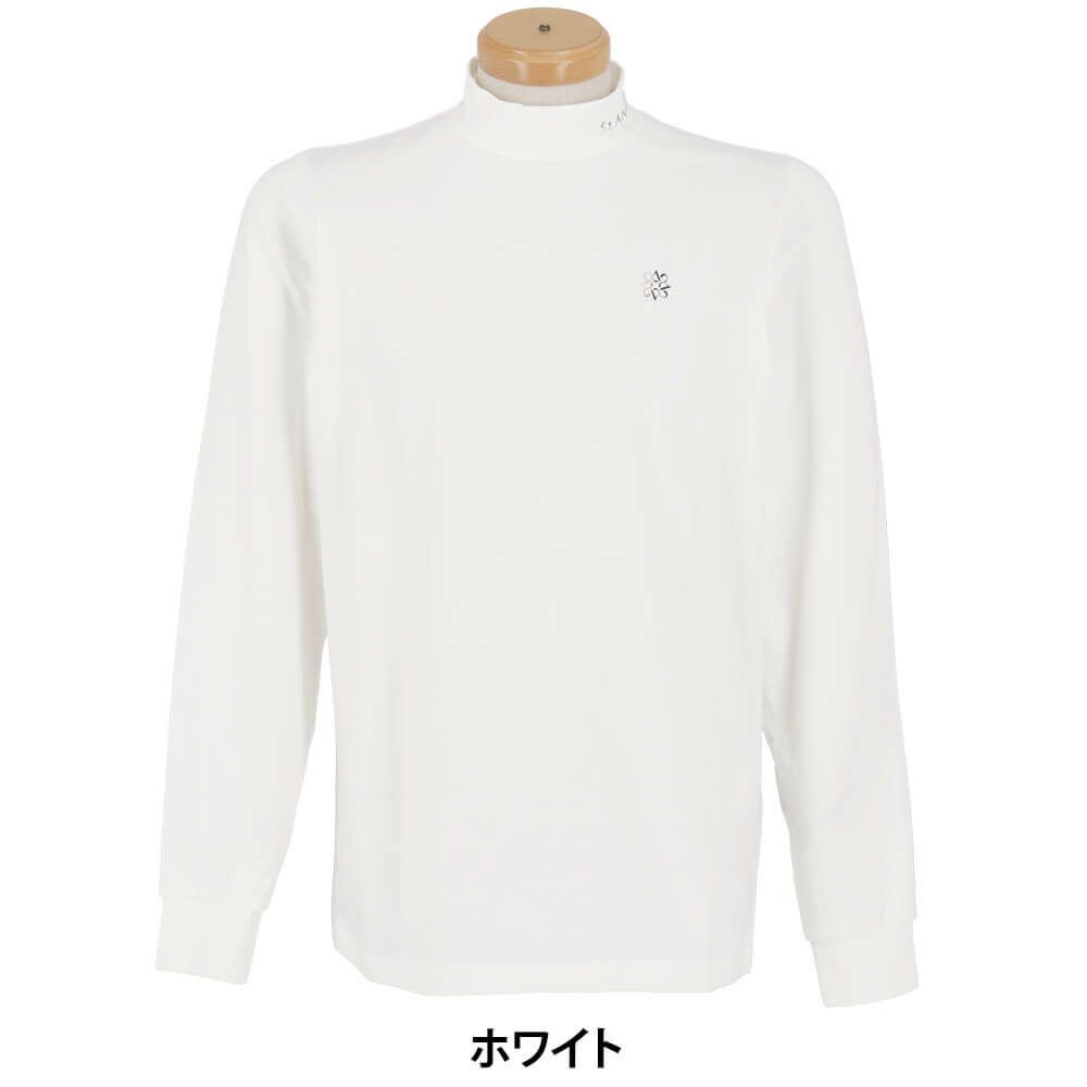 セントアンドリュース St ANDREWS　メンズ ベア天竺 長袖 ハイネック シャツ 042-5266951　2025年モデル ホワイト