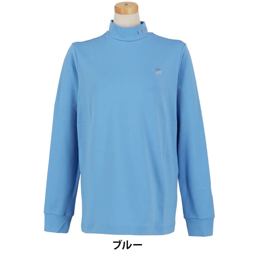 セントアンドリュース St ANDREWS　レディース ベア天竺 長袖 ハイネック シャツ 043-5266952　2025年モデル ブルー