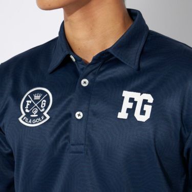 フィラ FILA　メンズ ロゴプリント 裏起毛 長袖 ポロシャツ 784-508　2024年モデル 詳細4