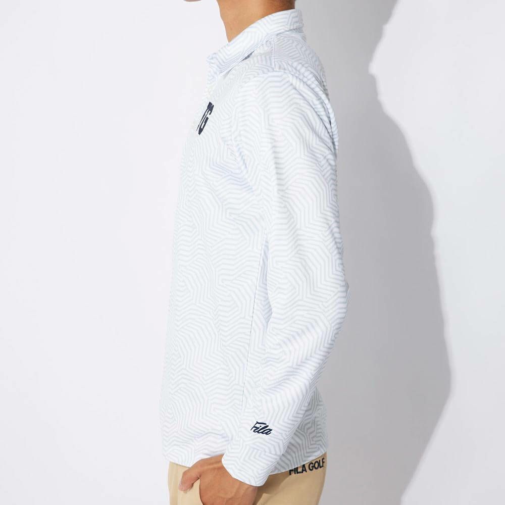 フィラ FILA　メンズ ロゴプリント 裏起毛 長袖 ポロシャツ 784-508　2024年モデル 詳細9