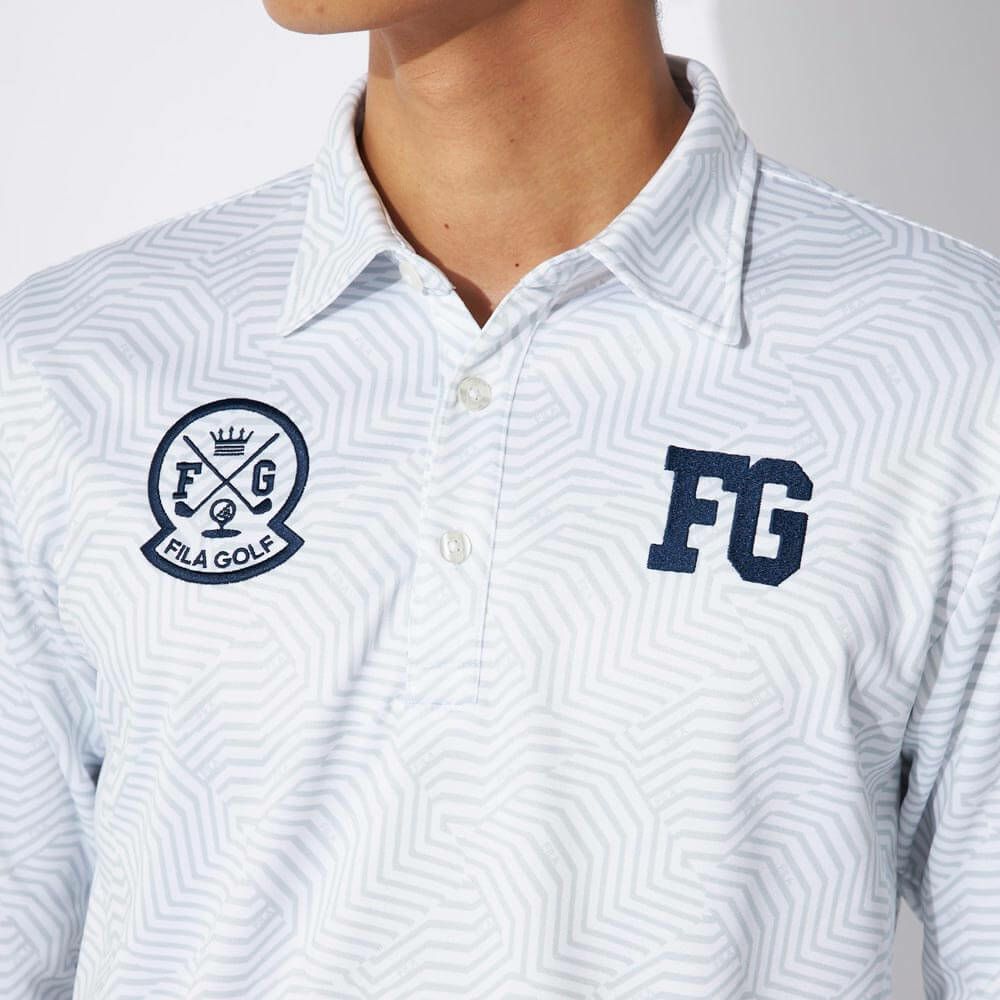 フィラ FILA　メンズ ロゴプリント 裏起毛 長袖 ポロシャツ 784-508　2024年モデル 詳細10