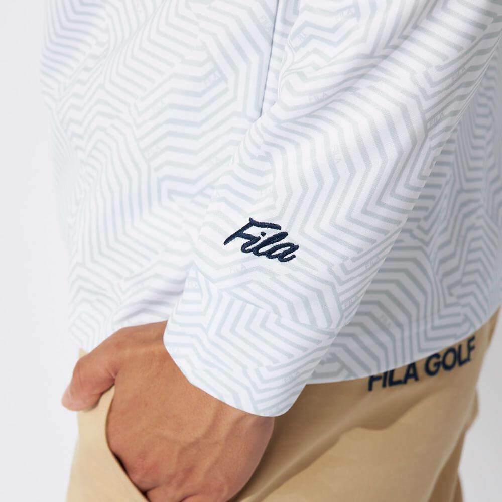 フィラ FILA　メンズ ロゴプリント 裏起毛 長袖 ポロシャツ 784-508　2024年モデル 詳細11